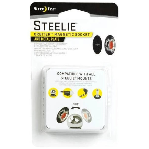 Nite Ize Steelie Orbiter Magnetic Socket and Metal Plate - Replacement Parts