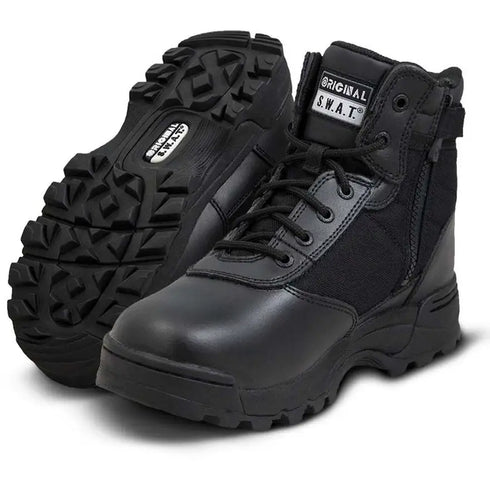 Original S.W.A.T. Classic 6 inch SideZip tactical boot, black, pair side view