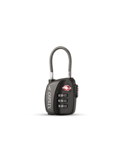 Osprey Travel Sentry Cable Lock, TSA Accepted 3-Digit Combination Luggage Lock with 3 mm Cable