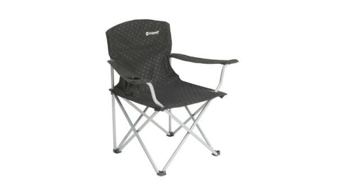 Outwell Catamarca Folding Chair, Black, Heavy - Duty Steel Frame, Easy Setup, Suitable for Outdoors/Events