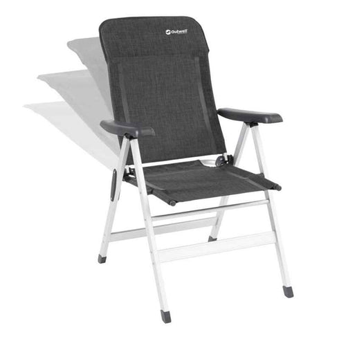 Outwell Ontario Folding Chair, High Back Support, Adjustable Positions, Suitable for Camping/Patio Relaxing