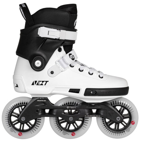 Powerslide Next Core Black 110 Urban Inline Skates, 3x110mm Hardboot Freeskates with TRINITY Elite Frame