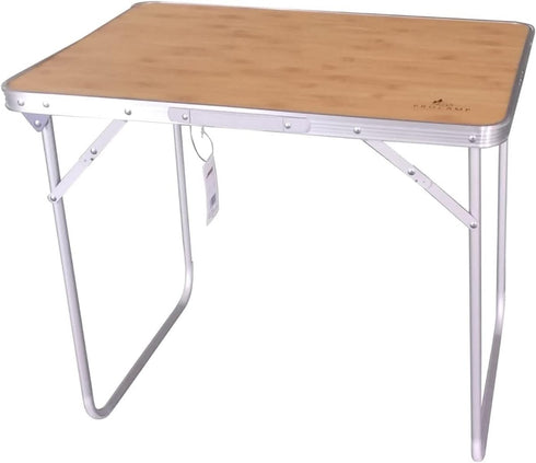 Procamp medium-sized aluminum foldable picnic table, shown with a lightweight top and folding legs.