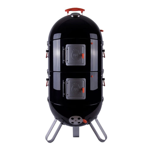 ProQ Frontier Charcoal BBQ Smoker V4.0, 40 cm Bullet Smoker with 2 Stainless Steel Grills and Water Pan