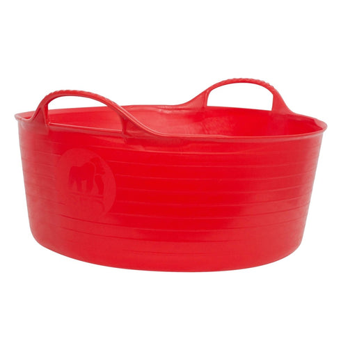 Red Gorilla Gorilla Tub Small Shallow 15 L in Red, Flexible Low Profile Tub for Hoof Soaking and Feeding