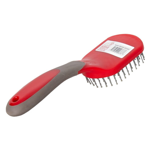 Red Gorilla Horse Mane and Tail Brush, Wide Stiff Bristle Detangling Brush for Smoother Manes and Tails