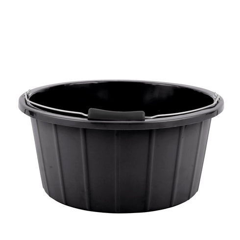 Red Gorilla Premium Shallow Bucket, Wide Low Feeding Bucket for Horses that Prefer to Eat Lower Down