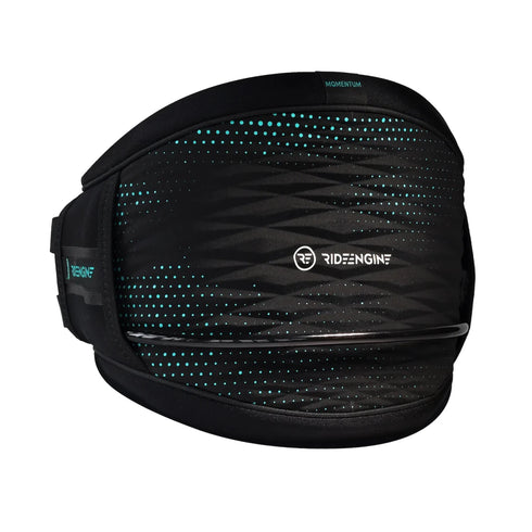 Ride Engine Momentum V2 Harness Black, Lightweight Soft Shell Kite Waist Harness with Lumbar Lock Support Plate