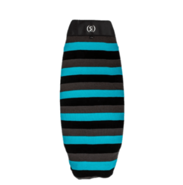 Ronix Wide Nose Surf Sock Aqua Blue Black Grey Up to 6 ft, Protective Board Sock for Wakesurf and Wakefoil