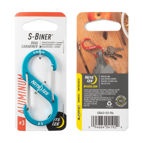 Nite Ize S-Biner aluminum dual carabiner #3, Blue
