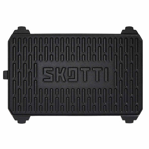 SKOTTI KAST Cast Iron Plancha, Reversible Ribbed and Smooth Griddle Plate for the SKOTTI Portable Grill