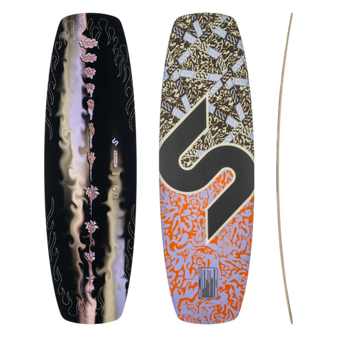 Slingshot Copycat Pro Women's Wakeboard, Soft EZ Flex Cable Park Board with Chined Rails for Jibbers