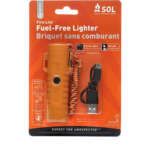 SOL Fire Lite Rechargeable Lighter, a reliable, windproof, and eco-friendly electric arc fire starter.
