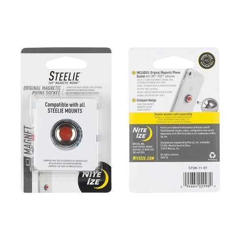 Nite Ize Steelie magnetic phone socket in pack