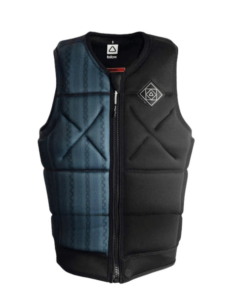 Follow Unity Men's Impact Vest, Tapered Fit Wakeboard Vest with X-Stitch Neoprene Chest and TrueFit Liner
