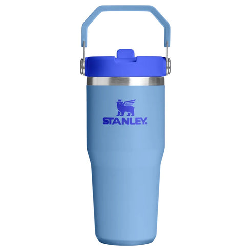 Stanley IceFlow Flip Straw 2.0 Tumbler 0.41 L, Insulated Stainless Steel Cup with Flip Straw and Carry Handle, Blue Sky