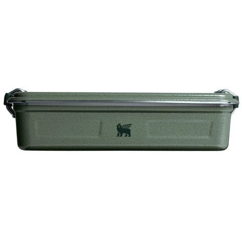 Stanley Legendary Classic Useful Box 2 L, Stainless Steel Lunch and Snack Container for Work, Camping and Fishing, Hammertone Green