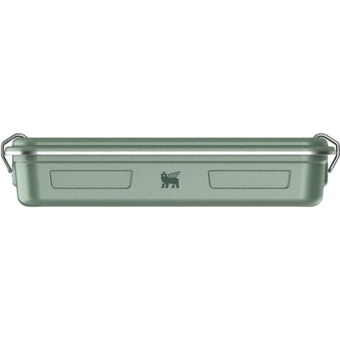 Stanley Legendary Classic Useful Box 1.18 L, Stackable Stainless Steel Food Box with Locking Latches, Hammertone Green