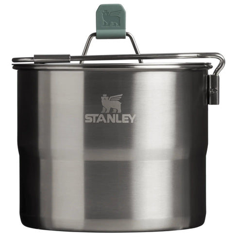 Stanley Wildfare Go Two Bowl Cookset 1.1 L, 6-Piece Nesting Stainless Steel Camping Pot Set with Bowls and Sporks, Shale + Charcoal