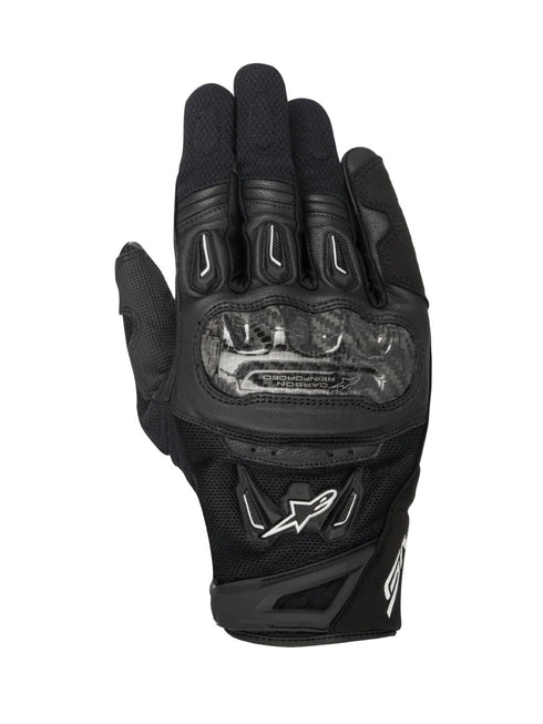 Alpinestars SMX-2 Air Carbon V2 Motorcycle Gloves, CE Certified Mesh and Leather Gloves with Carbon Knuckle