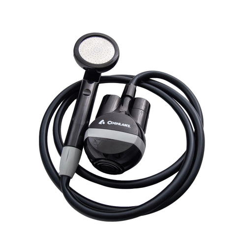 Coghlan's portable shower pump, hose and shower head, product shot