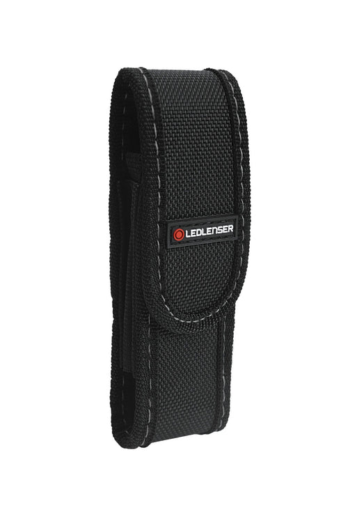Ledlenser flashlight pouch Type D, black, product shot on white