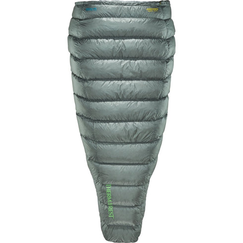Therm-a-Rest Vesper 45 Sleeping Bag, an ultralight and compact down sleeping bag for summer backpacking adventures.