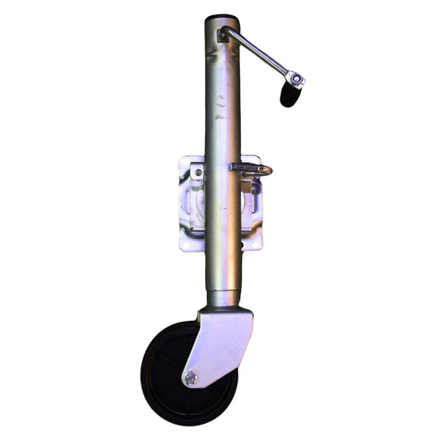 Trailer Jack 1500 lbs, Zinc Finish Trailer Jockey Wheel with Dual Plastic Wheels for Boat Trailers