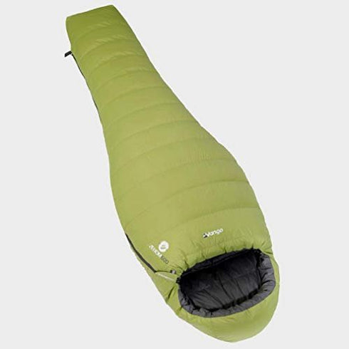 Vango Venom 600 Down Sleeping Bag, a green mummy bag with premium down insulation for cold-weather adventures.