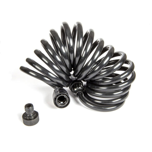 WaterPORT 16 FT Coil Hose for Portable Water Tanks, Potable Water Safe TPV Hose with Quick Connect Adapters